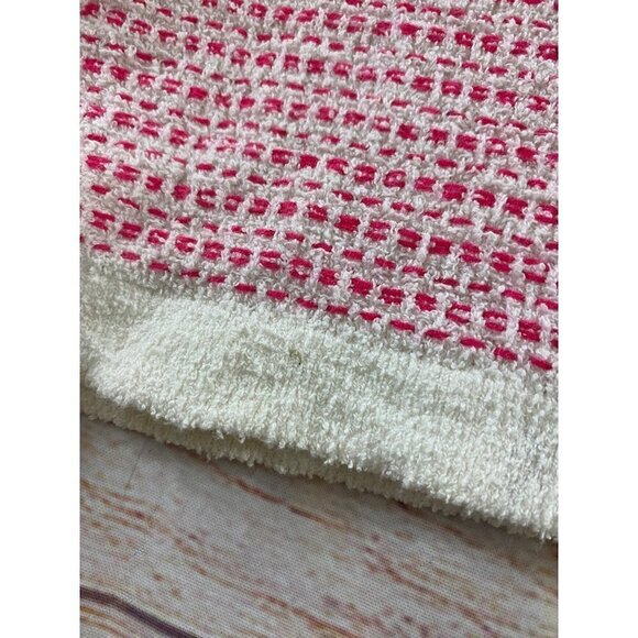 Milly Of New York Women's Pink Short Sleeve Tweed Knit A Line Dress - P - Picture 8 of 12